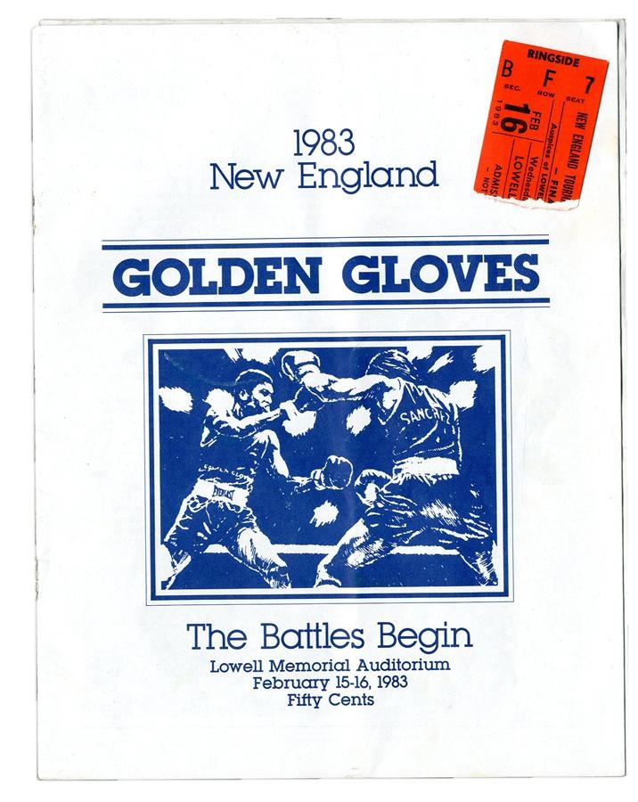 - 1983 Mike Tyson Golden Gloves Program & Ticket