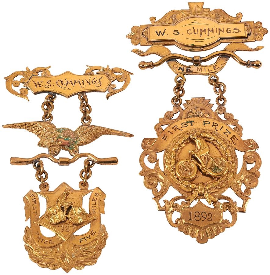 Helms Museum Collection - Pair of 1892 Cycling Medals