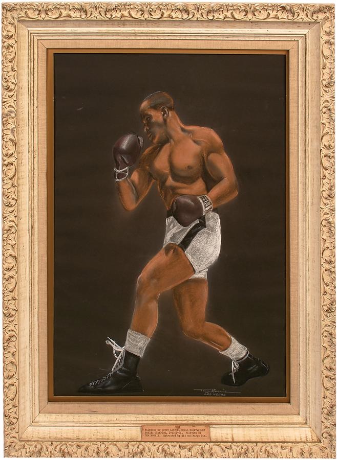 Helms Museum Collection - Exceptional Sonny Liston 1960s Charcoal by Tom Morris