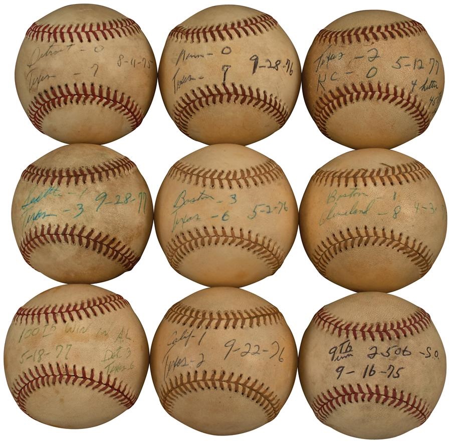 The Gaylord Perry Collection - Gaylord Perry Texas Rangers Win and Strikeout Baseballs (36)