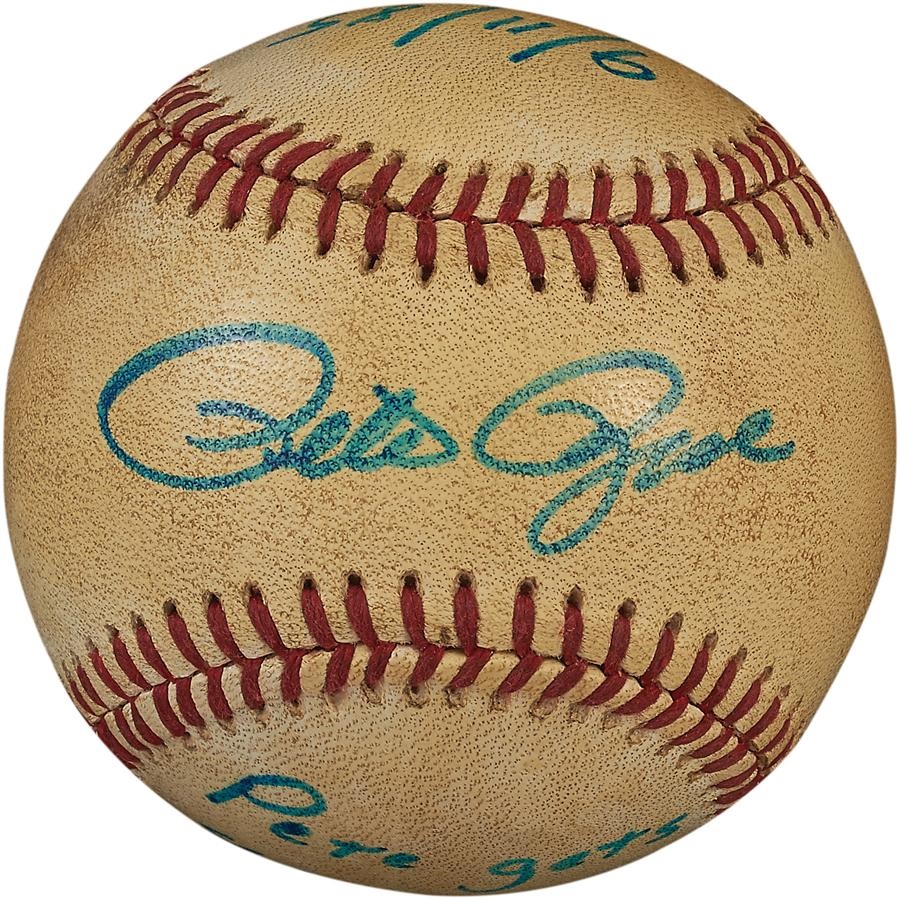 Pete Rose & Cincinnati Reds - Last Baseball Used For Pete Rose's 4,192 Hit Game
