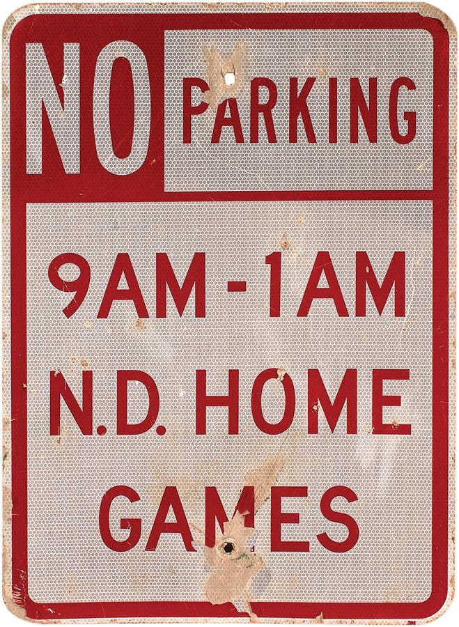 Football - Notre Dame Home Games Street Sign