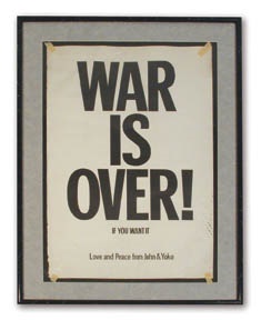 The Beatles - John Lennon Yoko Ono - Original War Is Over Poster