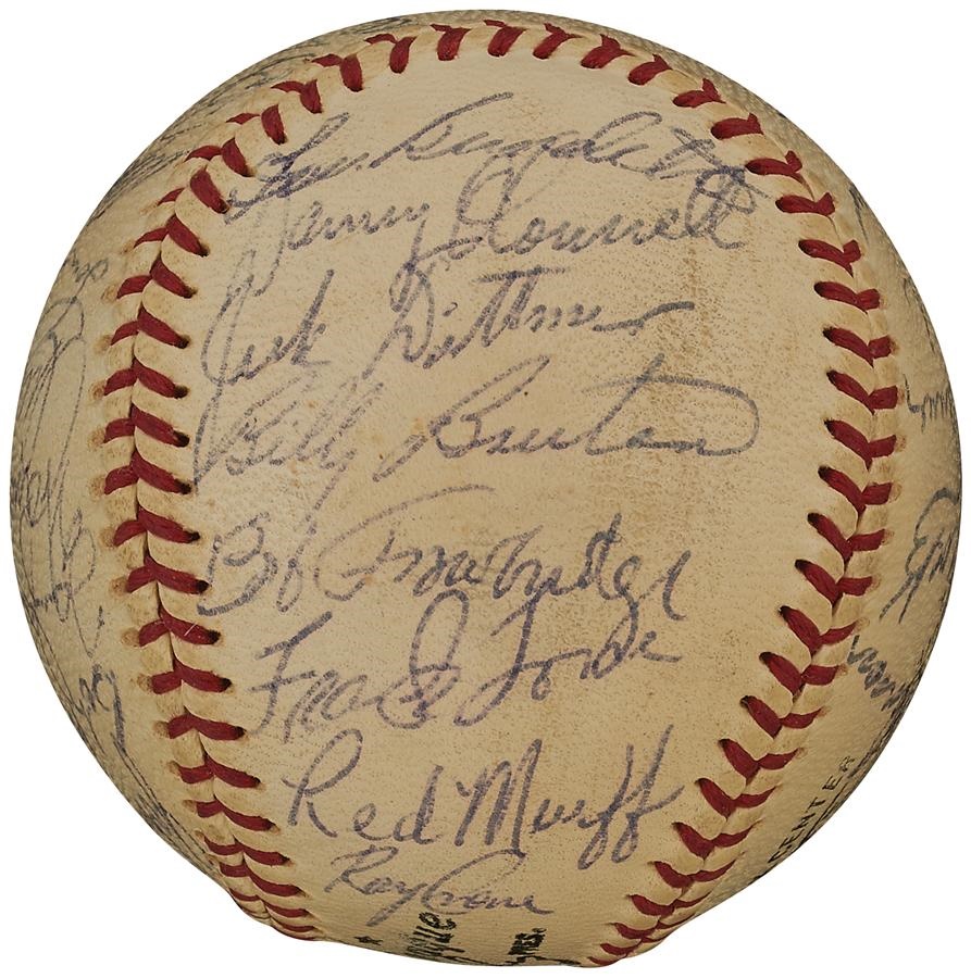 Baseball Autographs - 1956 Milwaukee Braves Team Signed Baseball