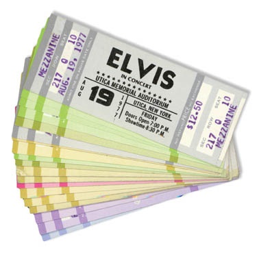 - 20 Elvis Presley Unused Tickets (20)