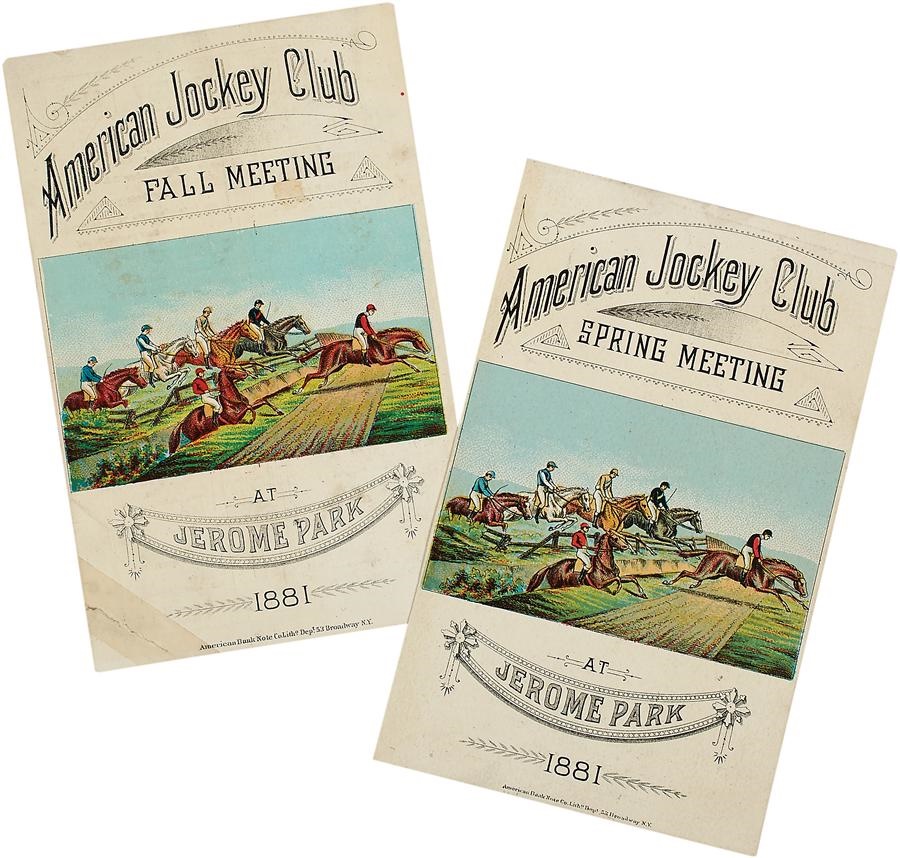 Horse Racing - 1881 Jerome Park Spring & Fall Program Overviews (2)