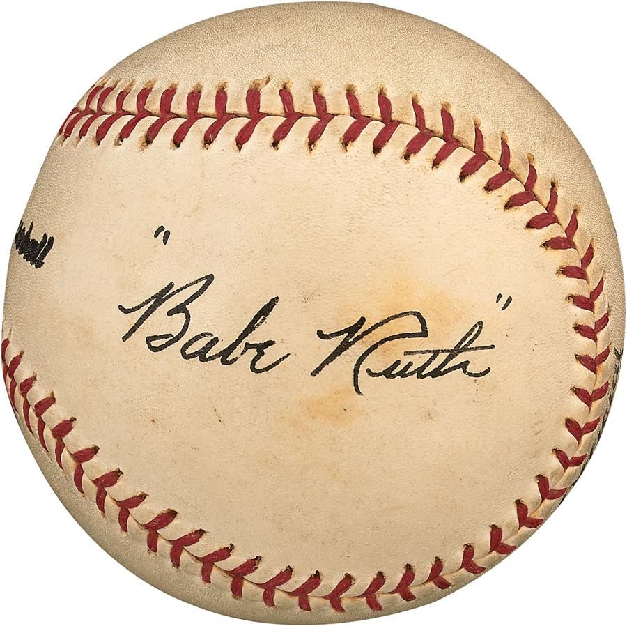 Antique Sporting Goods - 1930s Sinclair Babe Ruth Baseball Contest Ball