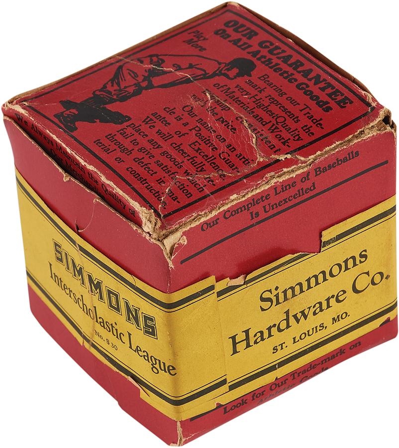 Antique Sporting Goods - Simmons Hardware Co. Baseball Sealed In Box
