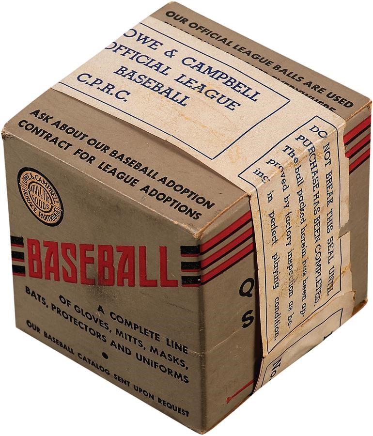 Antique Sporting Goods - 1930s Lowe & Campbell Baseball Sealed In Box