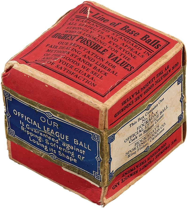 Antique Sporting Goods - 1920s Hockaday Sporting Goods Baseball Sealed In Box