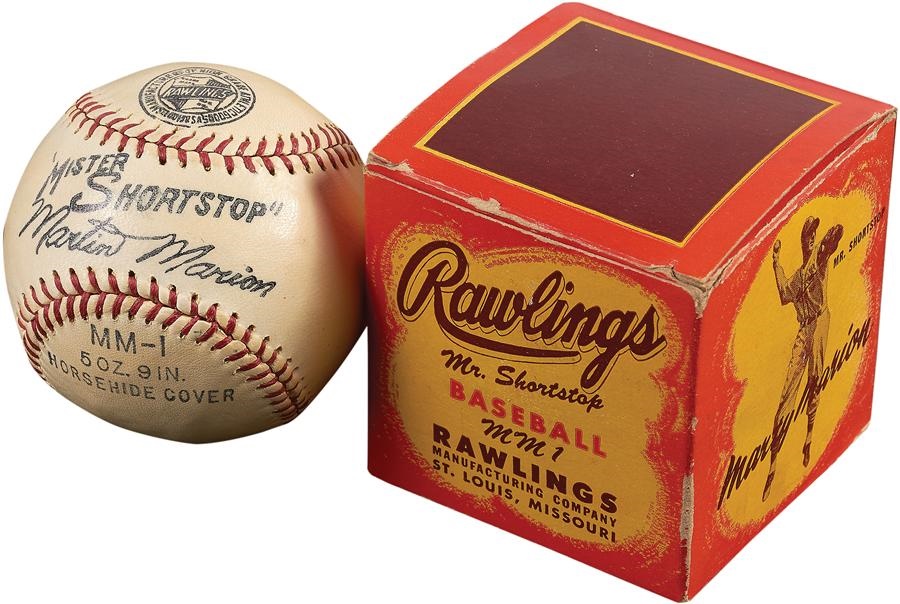 Antique Sporting Goods - Marty Marion Baseball In Original Box