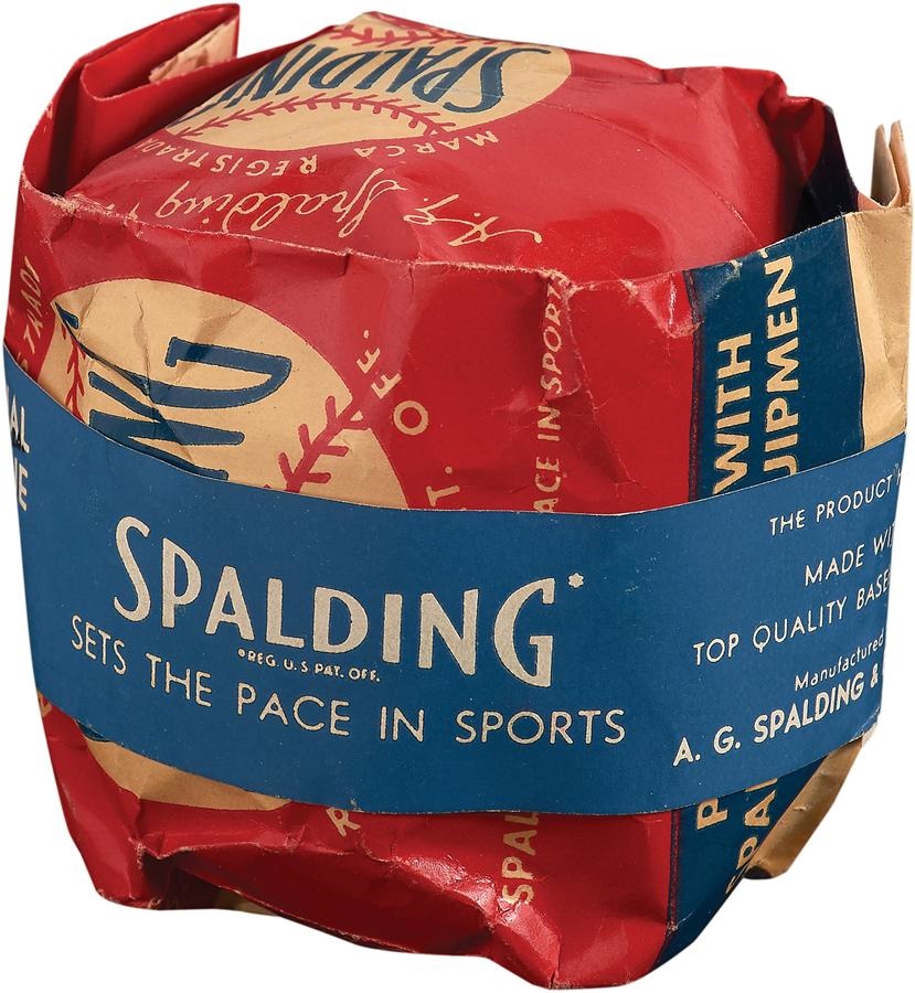 Antique Sporting Goods - Late 1940s Ford Frick Official National League Baseball Sealed In Bag