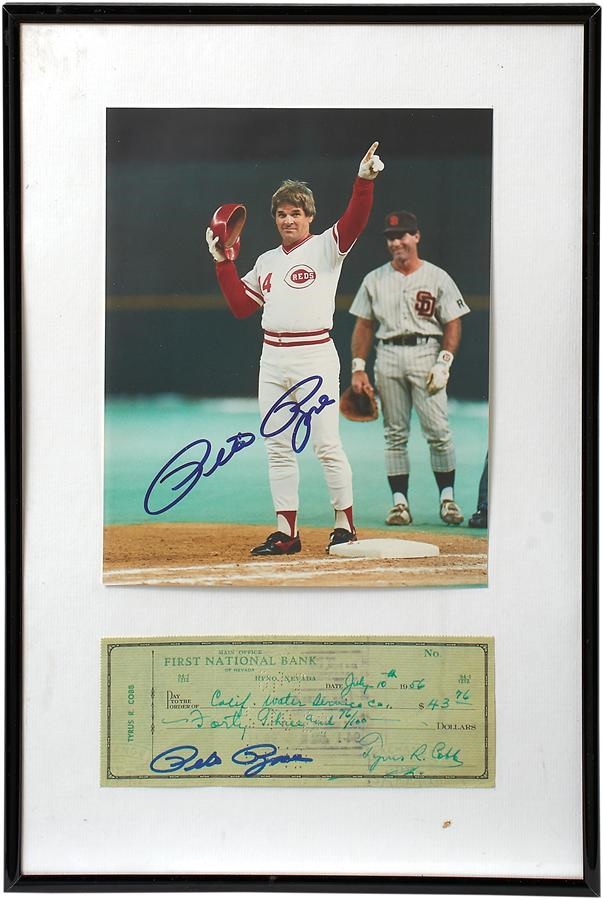 - Ty Cobb Check Signed by Pete Rose