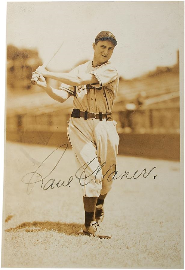 Baseball Autographs - Paul Waner Signed Photo by George Burke