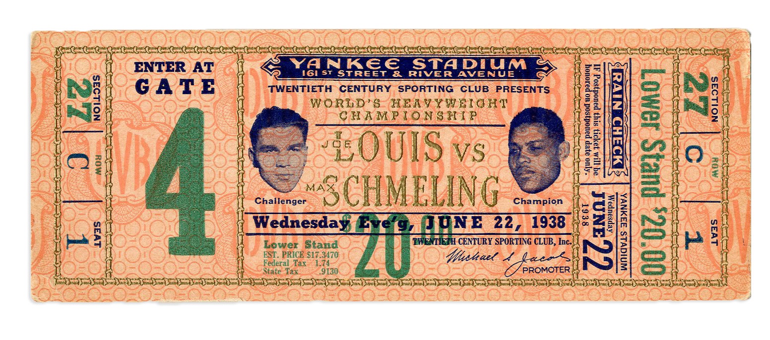 Muhammad Ali & Boxing - Louis-Schmeling II Full Ticket