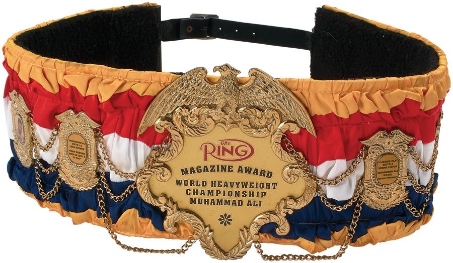 - Muhammad Ali Ring Magazine Replica Championship Belt