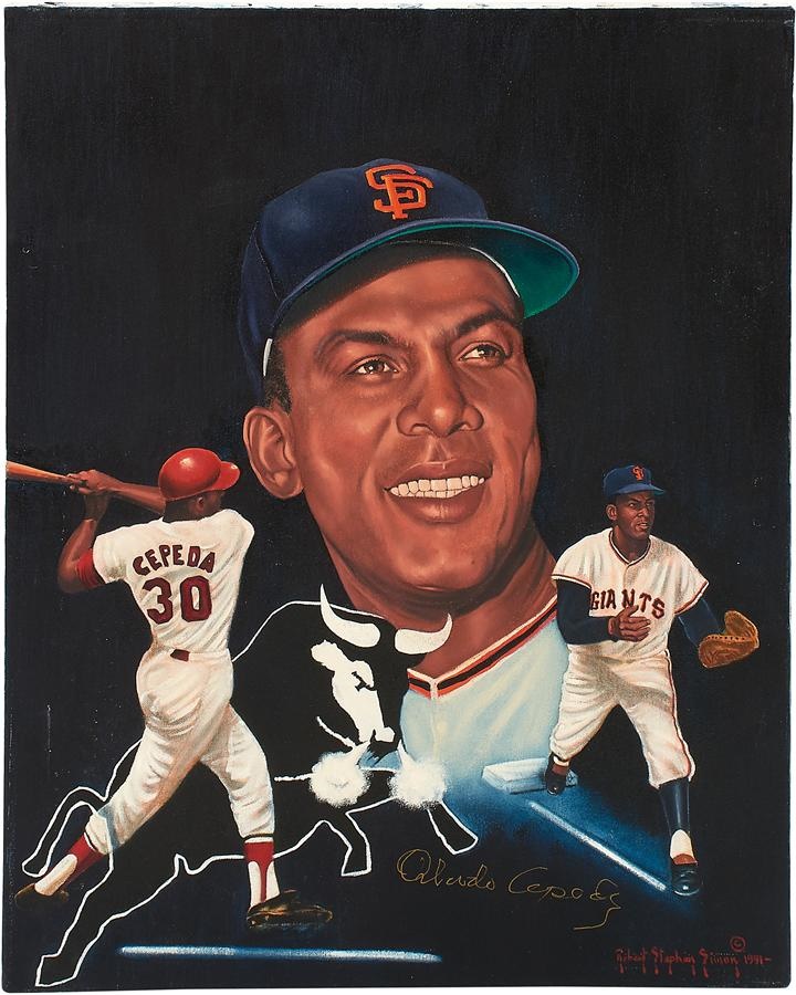 Robert Stephen Simon Collection of Sports Art - Oil Paintings by Robert Stephen Simon with Casey Stengel (6)