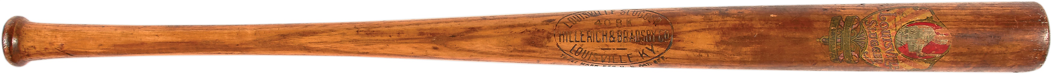 Antique Sporting Goods - 1910s Benny Kauff Decal Bat