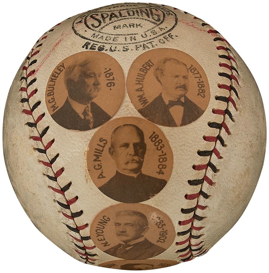 Antique Sporting Goods - 1926 National League Anniversary Baseball with Former League Presidents