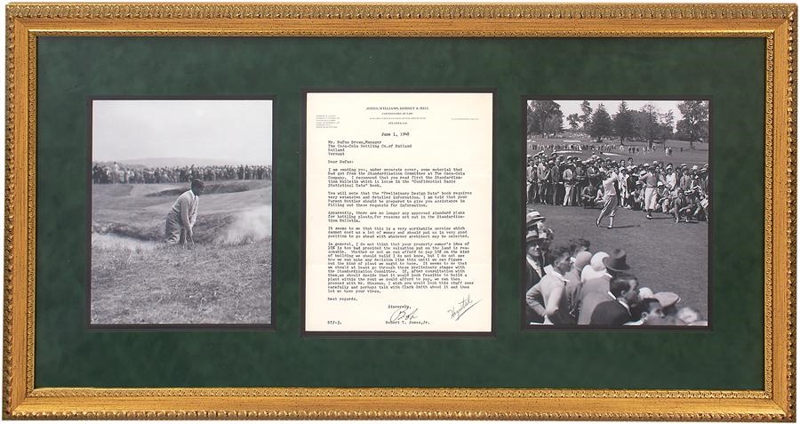 1948 Bobby Jones Signed Letter Display