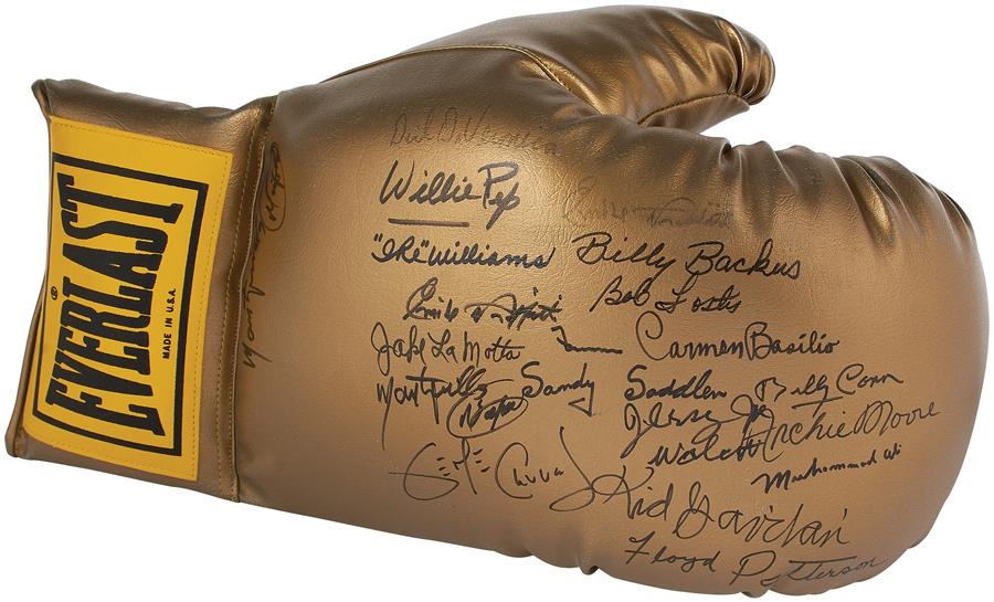 Boxing Hall Of Fame Signed Oversized Glove (19 Signatures)