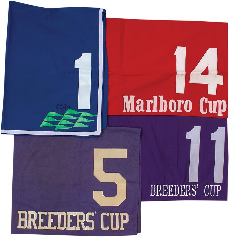 Horse Racing - Lot of Four Saddle Cloths