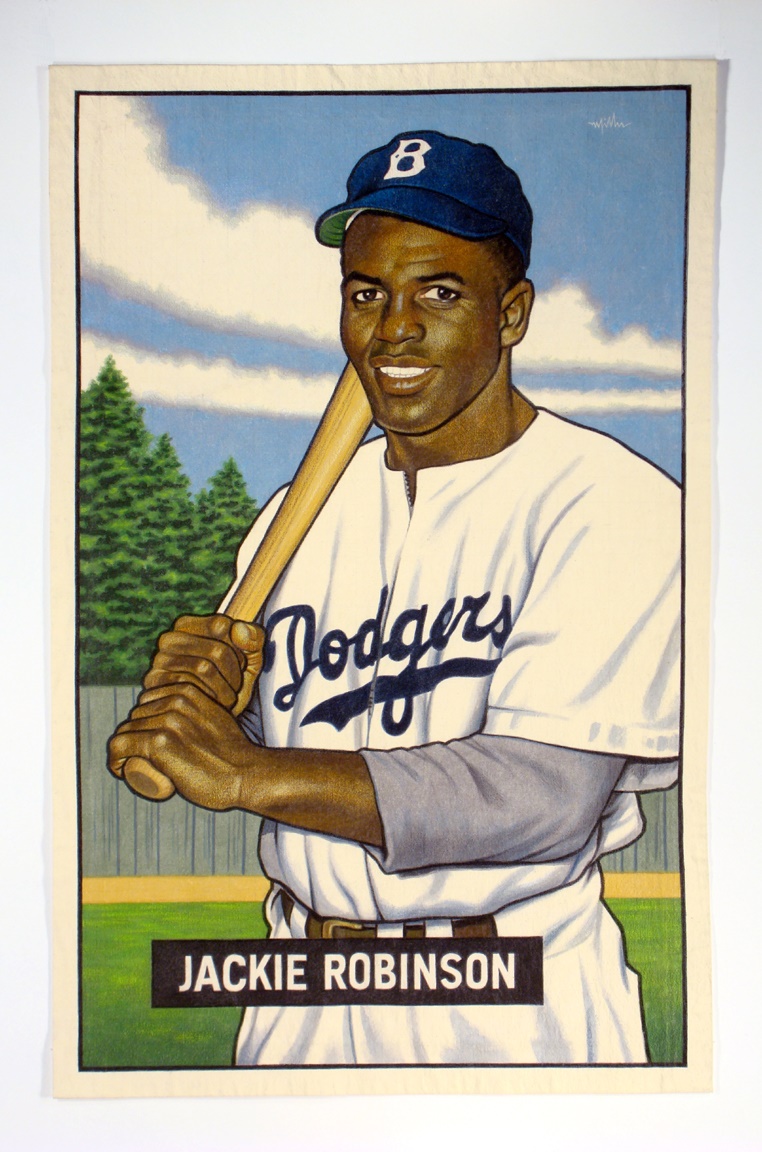 Sports Fine Art - “A Card That Never Was: Jackie Robinson (1951 Bowman)” by Arthur K Miller