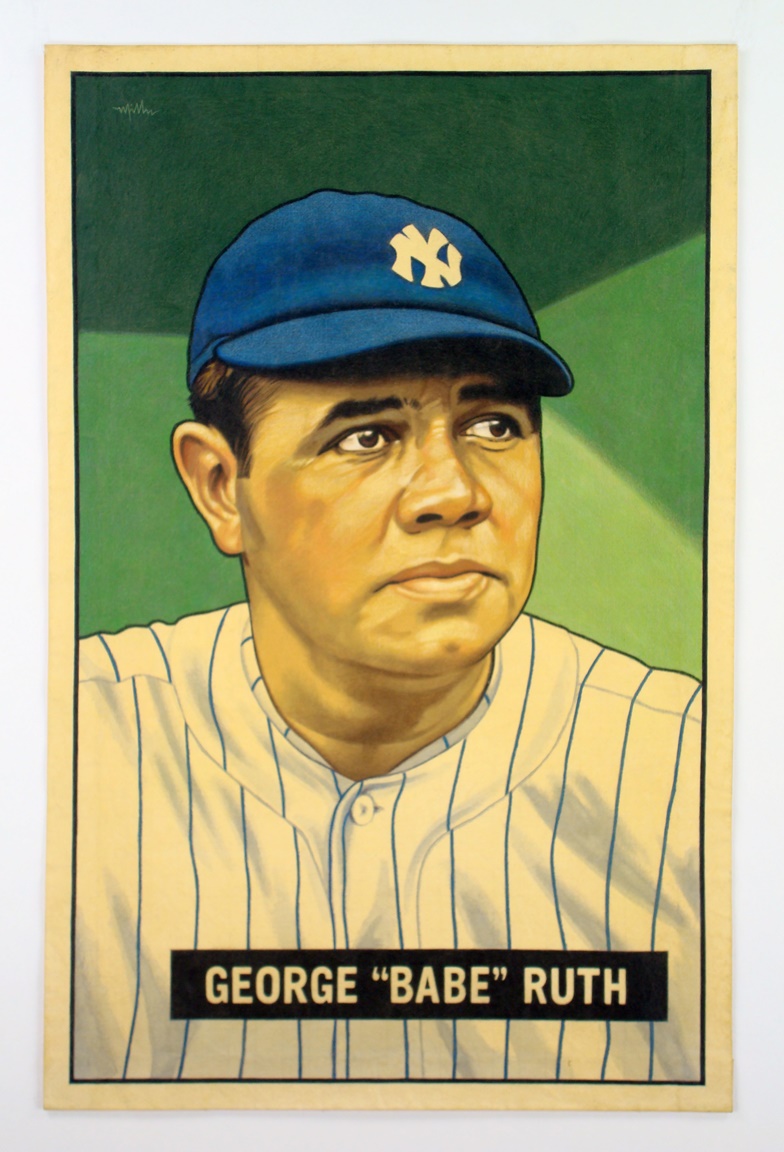 Sports Fine Art - “A Card That Never Was: George “Babe” Ruth (1951 Bowman)” by Arthur K Miller