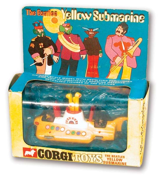 Yellow Submarine Corgi in Box