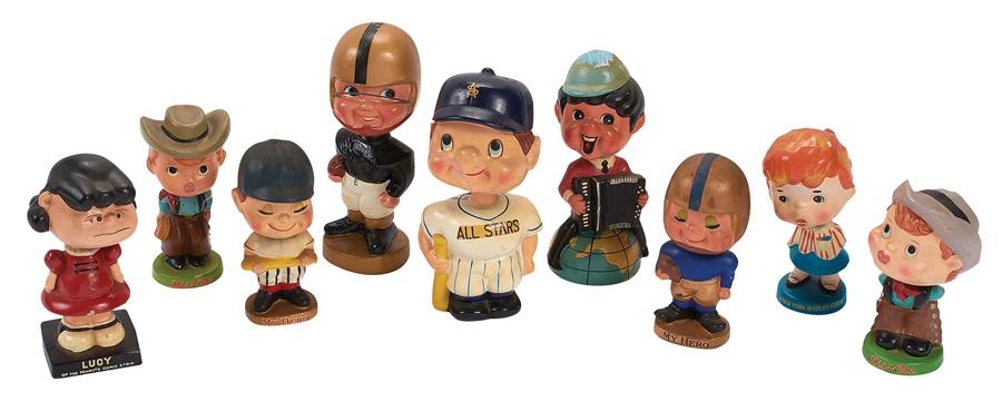 Baseball Memorabilia - 1960s Bobbing Head Collection of 43 (ex-Vic Grayber)