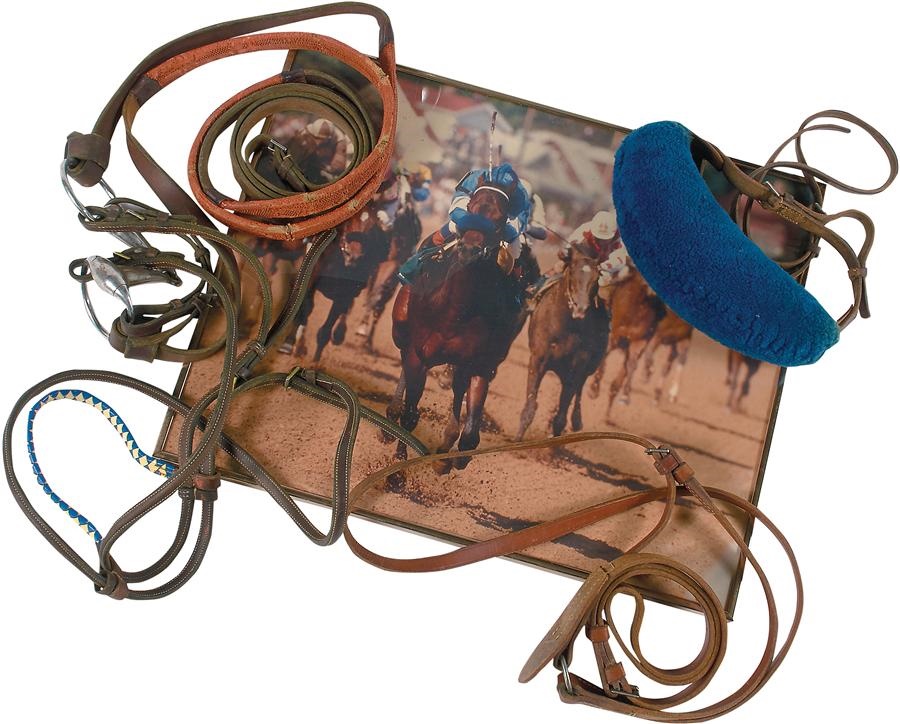 The Spend A Buck Horse Racing Collection - 1985 "Spend A Buck" Kentucky Derby Winning Halter, Bit, Rein & more