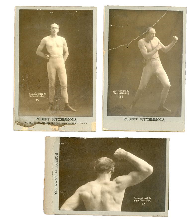 Muhammad Ali & Boxing - Robert Fitzsimmons Cabinet Cards (3)