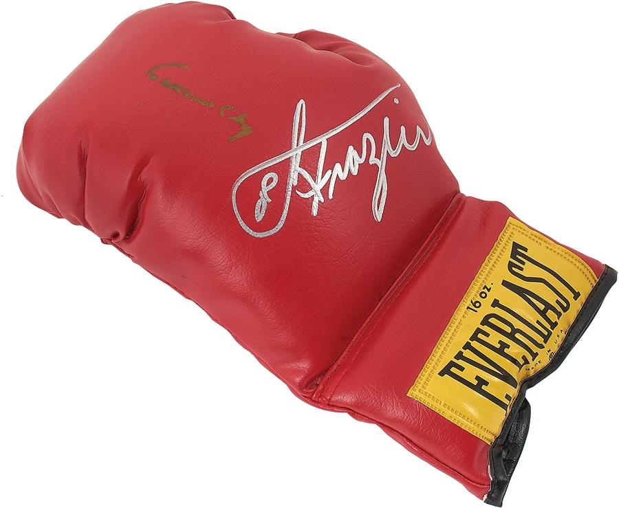 Muhammad Ali & Boxing - Cassius Clay & Joe Frazier Signed Everlast Boxing Glove