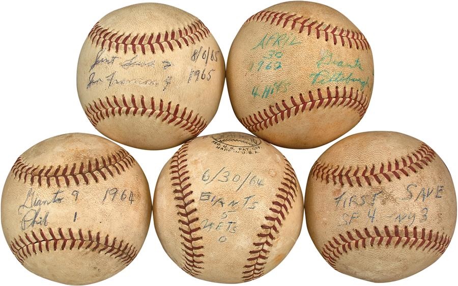 The Gaylord Perry Collection - Gaylord Perry First Save and Other Early 1960s Win Baseballs (5)