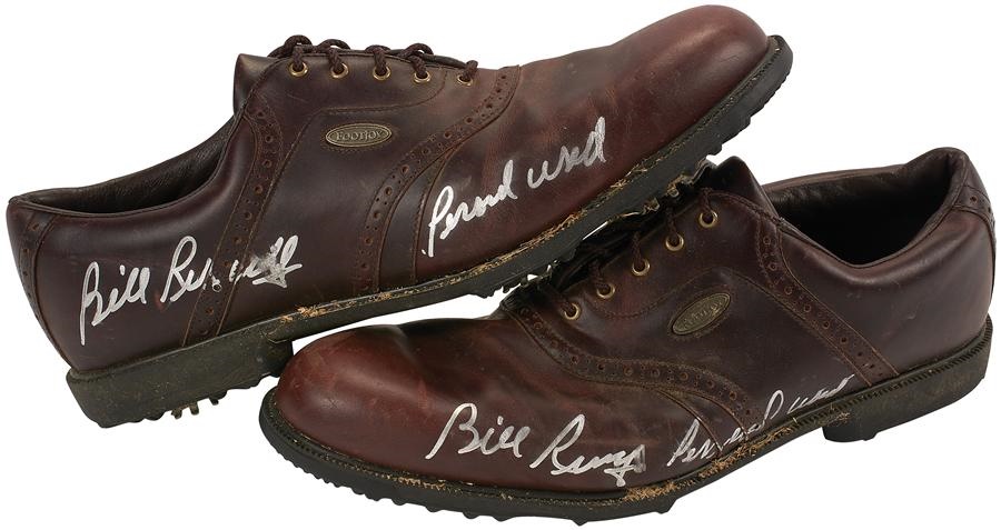 Basketball - Bill Russell Signed & Used Golf Shoes with Bill Russell Signed LOA