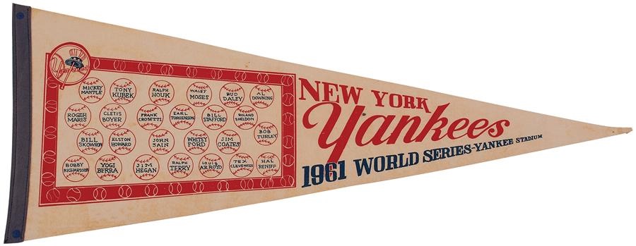 Baseball Memorabilia - New York Yankees 1961 Pennant