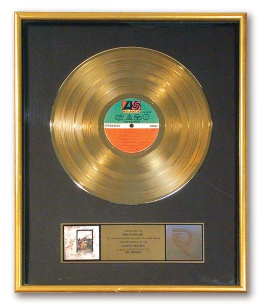 - "Led Zeppelin IV" Gold Record