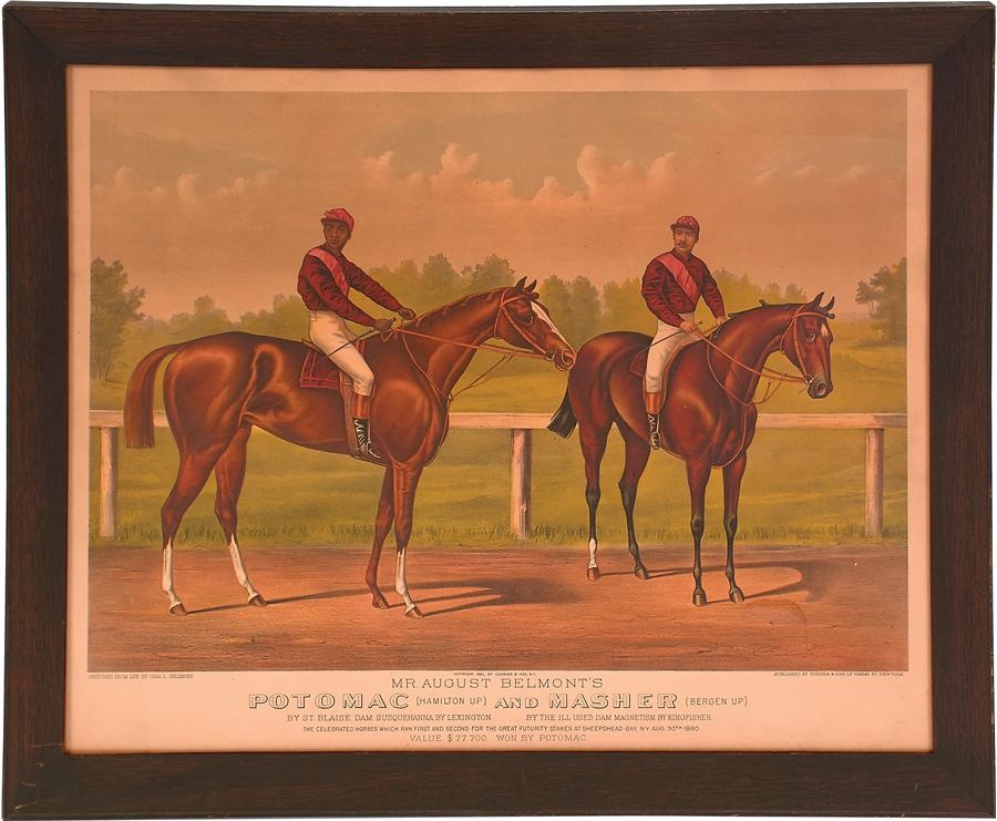 August Belmont 1891 Currier & Ives Chromolithograph