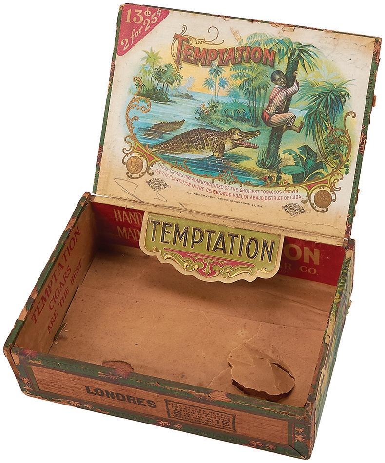 Rock And Pop Culture - Circa 1896 Temptation Cigar Box