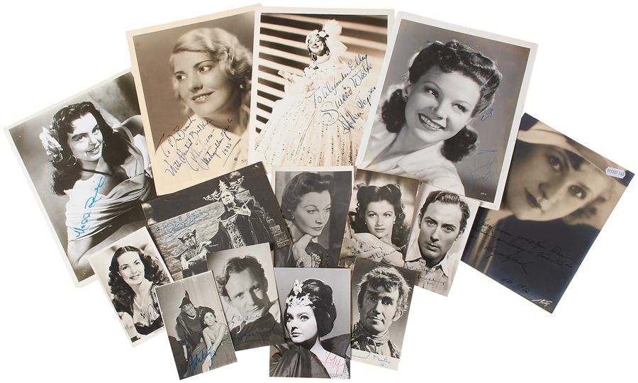 Rock And Pop Culture - 1940s Vivien Leigh & Other Hollywood Stars Signed Photos