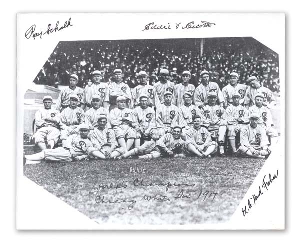 - 1917 Chicago White Sox Signed Photograph (8x10")