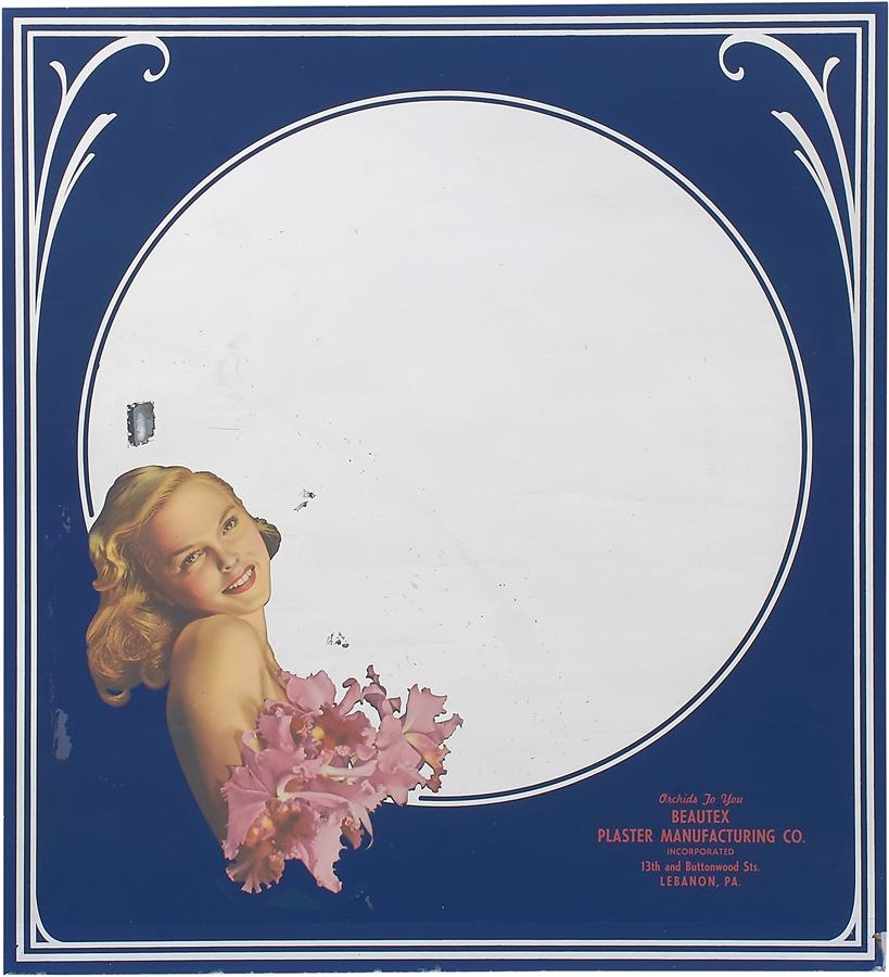 1940s Glamour Girl Advertising Mirror