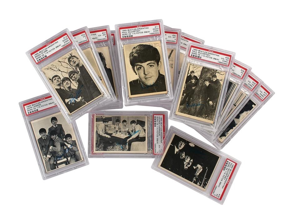Baseball and Trading Cards - 1965 Beatles Argentina Serie De 115 Fotos Graded Partial Set with (35) POP 1's