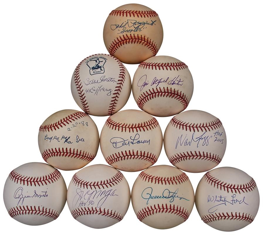Baseball Autographs - Hall of Fame Signed Baseball Collection (10)