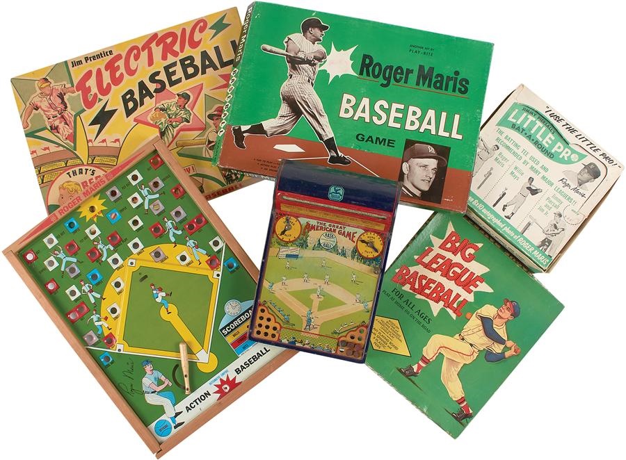Baseball Memorabilia - 1910s-60s Baseball Game Collection (5)