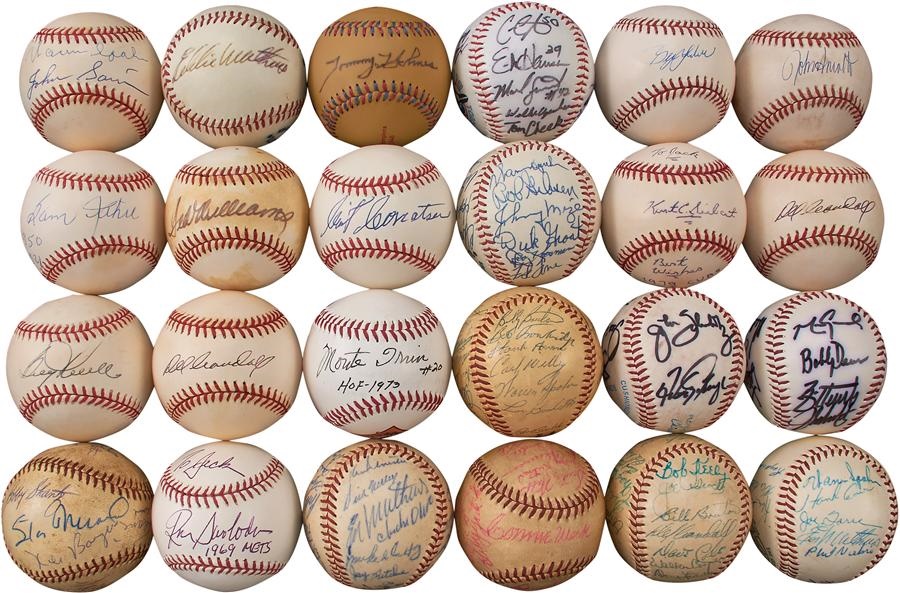 Baseball Autographs - Single & Team Signed Baseball Collection (24)
