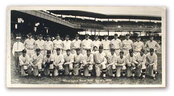 - 1930 Washington Senators Team Panoramic Photograph (10x19")