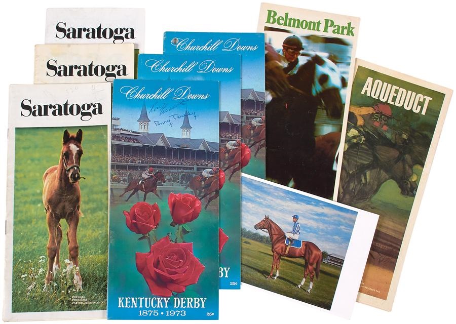 Secretariat Programs w/Autographed 1973 Kentucky Derby (10)