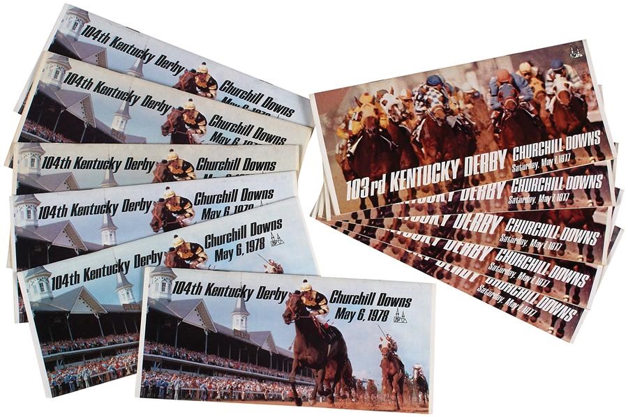 Horse Racing - High Grade 1977 & 1978 Kentucky Derby Triple Crown Programs (11)