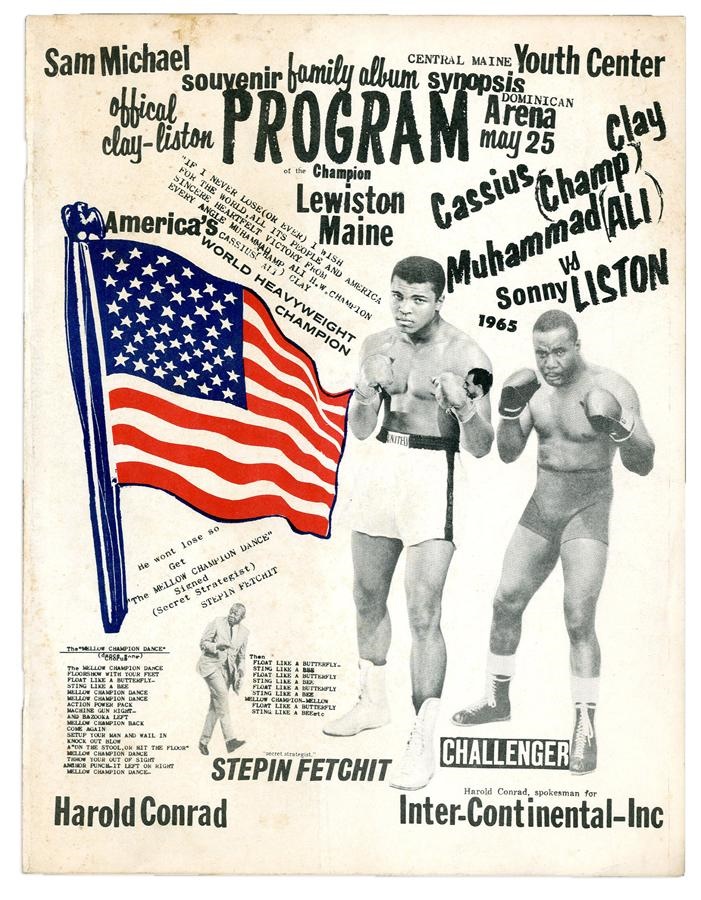 Muhammad Ali & Boxing - 1965 Cassius Clay vs. Sonny Liston Lewiston Heavyweight Championship Program
